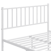 Yaheetech Metal Bed Frame Full Bed with Spindle Headboard and Footboard, White
