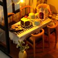 thumbnail image 3 of Casa de muñecas en miniatura con muebles, kit de casa de muñecas de bricolaje más sala creativa a escala 1:24 para la idea de regalo del día de San Valentín XianweiShao 1327533050012, 3 of 4