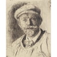 thumbnail image 2 of Peder Severin Krøyer 20x24 Black Ornate Framed Double Matted Museum Art Print Titled: Self Portrait (1899), 2 of 5