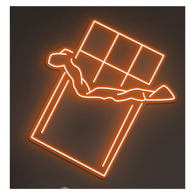 Letrero De Neón Con Luz LED Para Barra Chocolate, Decoración Pared Para Tienda, Aniversario, San Valentín, Habitación, Dormitorio, 48cm