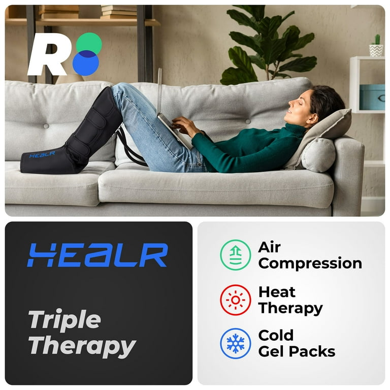 Reathlete HEALR Triple Therapy Leg Massager with Compression, Heat, & Cold  