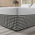 thumbnail image 1 of Lattice Bed Skirt, Monochromatic Wavy Lines in Horizontal Direction Retro-Modern Design, Elastic Bedskirt Dust Ruffle Wrap Around for Bedding Decor, 4 Sizes, Charcoal Grey Eggshell, by Ambesonne, 1 of 2