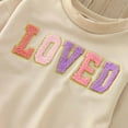 thumbnail image 6 of Youmylove Girls Long Sleeve Letter Embroider Pullover Romper Sweatshirt Bodysuits Toddler Jumpsuits Clothing Dailywear, 6 of 8