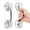 Silver, variant on 2 Pcs No Drill Suction Grab Rail for Bathroom Ergonomic ABS Suction Handle for Shower with Dual Adhesive Fixation