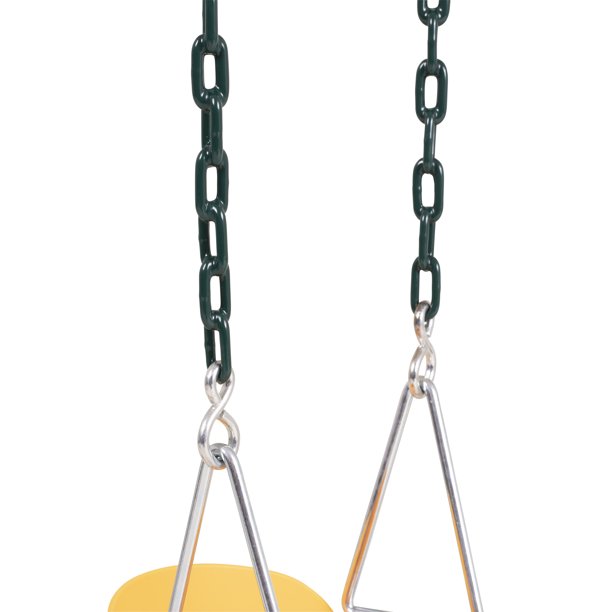Jack and June Yellow High Back Full Bucket Playset Toddler Swing with