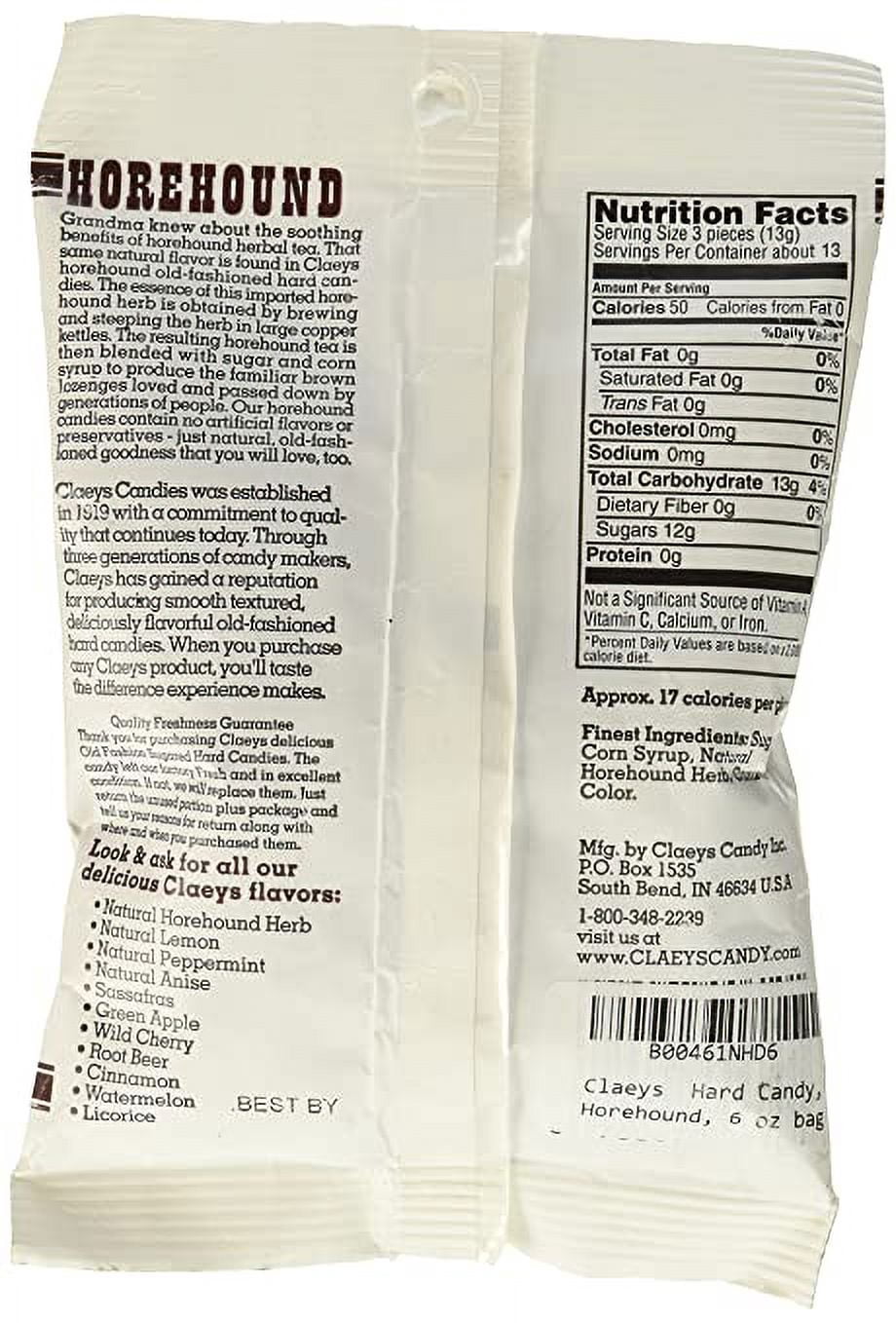 Claeys Horehound Old Fashioned Hard Candies