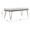 thumbnail image 5 of SAFAVIEH Marcella Contemporary Mid-Century Tufted Bench, Grey/Black, 5 of 7