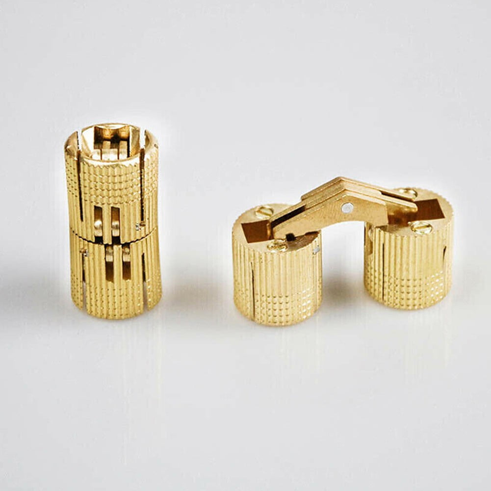 4-Piece Brass Copper Concealed Hinges – 8mm, 10mm, 12mm Sizes, 180° Opening For Jewelry Boxes & DIY Projects