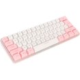 thumbnail image 2 of ZOUSSIQI Mini Keyboard, Gaming Keyboard 60 Percent 61 Keys Keyboard Wired Gaming Keyboard RGB Small Gaming Keyboard Imitated Mechanical Compact for Typist (Pink White) CA919-90375, 2 of 8