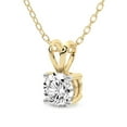 thumbnail image 4 of 5 Carat Round IGI Certified Lab Grown Diamond Pendant Necklace For Women | FG-VS Solitaire Pendant Necklace 18K Yellow Gold | Quartze Split Bail, 4 of 8