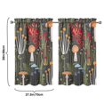 thumbnail image 2 of Mushroom (24) Kitchen Curtains - Vintage Tier Curtains for Bathroom Living RV Rod Pocket Window Drapes 36 Inch 2 Panels Set 27.5"x39" Window Treatment Tiers, 2 of 4