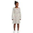 thumbnail image 2 of Wonder Nation Girls Long Sleeve Play Dress, Sizes 4-18 & Plus, 2 of 5