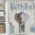 thumbnail image 6 of Orinice Cute Elephant Bathroom Decor Set Colorful Luxurious Fashion Shower Curtain with Hooks Washable Polyester Fabric Birthday Shower Curtain Set 60x72, 6 of 7