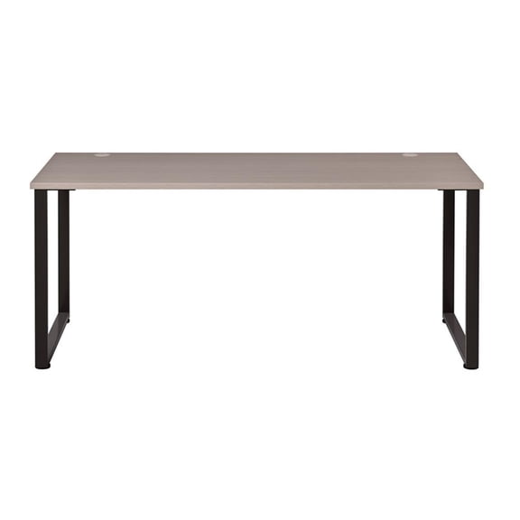 Bowery Hill 30"x60" Open Metal Desk for Commercial/Home Office in Black & Gray