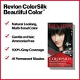 thumbnail image 4 of Revlon ColorSilk Beautiful Permanent Hair Dye, Dark Brown, At Home Full Coverage Application Kit, 10 Black, 3 Pack, 4 of 11