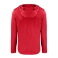 thumbnail image 3 of Men's Cutter & Buck Scarlet Nebraska Huskers Coastline Epic Comfort Eco Recycled Long Sleeve Hoodie T-Shirt, 3 of 3