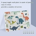 thumbnail image 3 of Yayeee Toggle Light Switch Wall Plate 3-Gang 6.37"x4.48" Decorative Outlet Cover, Dinosaur Pattern, 3 of 7