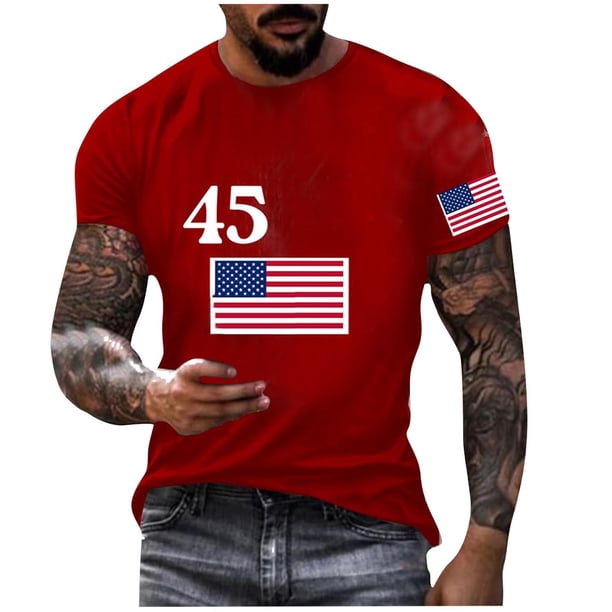 Mens Casual Pantalones Cortos Raya Impresión Suéter Fitness Deportes Camiseta, Poliéster Cuello Redondo Blusa para Al Aire Libre, Diario Y Primavera Verano Desgaste