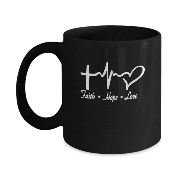 Faith Hope Love Christian Coffee Mug
