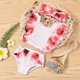 thumbnail image 3 of Augper Toddler Baby Girls Floral Swimwear Ruffle SwimSuit Bathing Suit Beach Wear Set, 3 of 9