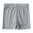thumbnail image 1 of Kids Girls Dance Shorts Solid Color Breathable Bike Shorts Grey 10-12 Years, 1 of 4