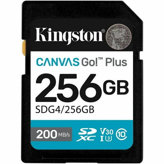 Kingston Canvas Go! Plus 256 GB Class 10/UHS-I (U3) V30 SDXC