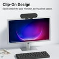 thumbnail image 3 of Computer Speakers for Desktop PC, USB Monitor Speaker Bar with Clip-On, Wired Desk Speakers with HD Stereo Loud Sound, Laptop Speaker Mini Sound Bar, Easily Clamps to Monitor, 3 of 4