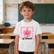 thumbnail image 1 of Blusas y camisas de manga corta con cuello redondo para niños y niñas, camisetas gráficas de manga corta, blusas con estampados bonitos para la temporada escolar., 1 of 9