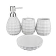 thumbnail image 1 of QualitChoice 4 Pec,Ceramic Empty Lotion Bottle Included, Hand Soap Holder, And Sturdy, To Clean, Shock-Resistant, Kitchens, Living White 4-piece set, 1 of 6