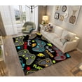 thumbnail image 1 of Alfombra de dormitorio para jugadores en 3D, moderna, antideslizante, para sala de estar, con letras de grafiti, decoración de consola de juegos, alfombras de franela suave para adolescentes y niños, 1 of 5