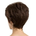 thumbnail image 3 of 24cm(9.45 inch) Short Brown for Women Girls, Pixie Cut With Side, 3 of 8