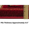 thumbnail image 3 of Handcraft Rugs-Modern Contemporary Brand New Area Rugs-Abstract Carpet with Frame/Boxy/Cube Pattern-Shed free Red/Mocha/Ivory/Black 8x10 feet, 3 of 6