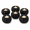 Black, variant on DBOZE Pumpkin Tealight Candle Holders Set of 4 with Flameless LED Tealights, Modern Fall Table Decor, Decorative Pumpkin Candle Holders for Thanksgiving, Halloween, Autumn Home Decor