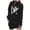Black, variant on Long Hoodies for Women 2025 Fall Winter Long Sleeve Graphic Hooded Sweatshirt with Pockets Pullover Tops