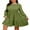 Green, variant on Cuteduck Women Plus Size Fall Casual Long Sleeve Dress Round Neck Tiered Knitted Flared Sleeve Midi Ruffle Dress 1X-5X