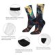 thumbnail image 4 of Balery Starry Sky Moon Wolf Leader Calcetas Largas con Estampado para Hombre y Mujer – Suaves y Transpirables, Talla Única (US 5-11), 4 of 6