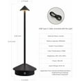 thumbnail image 5 of Modern Cordless Table Lamp Set of 2, Portable LED Desk Lamps, 5000mAh Rechargeable Battery Operated Lighting for Bedroom Dining Room Restaurant Coffee Shop Camping Night Light (Black), 5 of 9