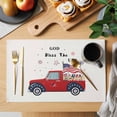thumbnail image 2 of Happy Independence Placemats Set of 4, Day Truck Pull American Flag Non-Slip Place Mats Washable Table Mats for Kitchen Dining Table Decorations Indoor/Outdoor, 2 of 9