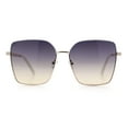 thumbnail image 5 of Womens Classic 90s Designer Metal Rim Oversized Rectangle Butterfly Diva Sunglasses Gold White - Black Brown, 5 of 8