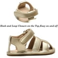thumbnail image 3 of Baby Toddler Girls Boys Sandals - Soft Rubber Sole Leather Baby Walking Shoes(Infant/Toddler), 3 of 6