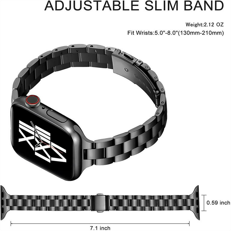 Women slim watch Strap fits Apple Series 8 7 6 Premium Metal Bracelet –  www.
