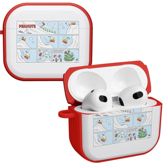 Peanuts Christmas HDX Case Cover Compatible with Apple AirPods Gen 3 (Xmas Comic)