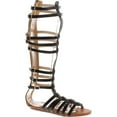 thumbnail image 2 of Monica-1 Knee High Gladiator Sandals Marcelino Black Brown Knee, 2 of 5