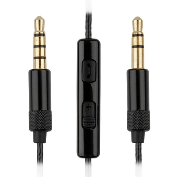 Universal 3.5mm Audio Cable w/ Mic & Volume Control 1.2m for Beats Aux