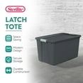 thumbnail image 3 of Sterilite 8 Pack 34 Gal Latch Tote, Stackable Plastic Storage Bin Container, 3 of 8