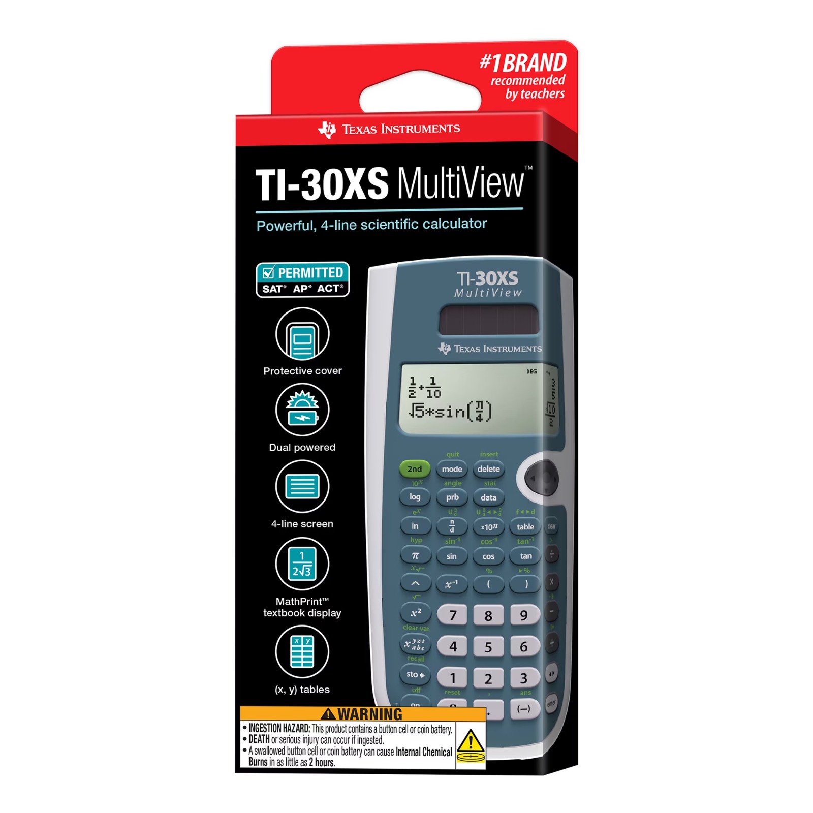Texas Instruments TI-30XS MultiView Scientific Calculator, Black photo 3