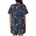 thumbnail image 3 of Kdxio Colorful Flowers Print Pajamas Sets for Women Short-Sleeved Pjs with Lounge Shorts Two Piece Sleepwear S-4XL, 3 of 8
