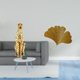 thumbnail image 2 of Figura de guepardo,Figura de guepardo dorado,adorno de escritorio moderno,Esculturas de pared de hojas,Esculturas de pared de hierro forjado con hojas de ginkgo,Escultura de pared con hojas de, 2 of 8