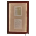 thumbnail image 6 of Aarco Products  Inc. LWL4836W Indoor/Outdoor LED Lighted Display Case with Walnut Wood-Look Finish. Posting Surface is Neutral Burlap Weave Vinyl. 48 in.Hx36 in.W. One Door., 6 of 7