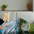 thumbnail image 3 of Urban Soft Flannel Fleece Blanket, City Park at Denver Colorado Downtown Tree and Architecture Sunny Panorama, Cozy Plush for Indoor and Outdoor Use, 70" x 90", Sky Blue Fern Green, by Ambesonne, 3 of 5